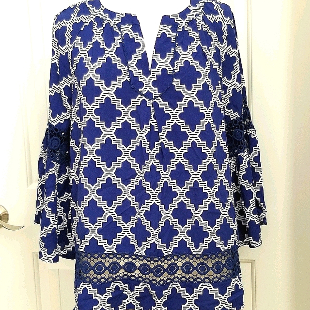 Royal Blue boho top NWT L XL
